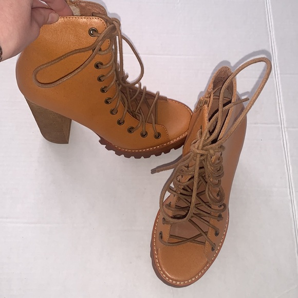 Free People X Jeffrey Campbell | Palermo Heels Size 7 Leather - Picture 12 of 17